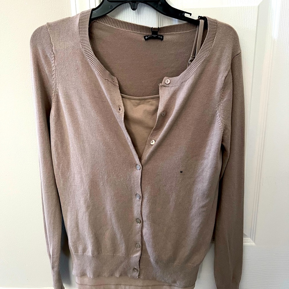 Woman’s express sweater/cami combo